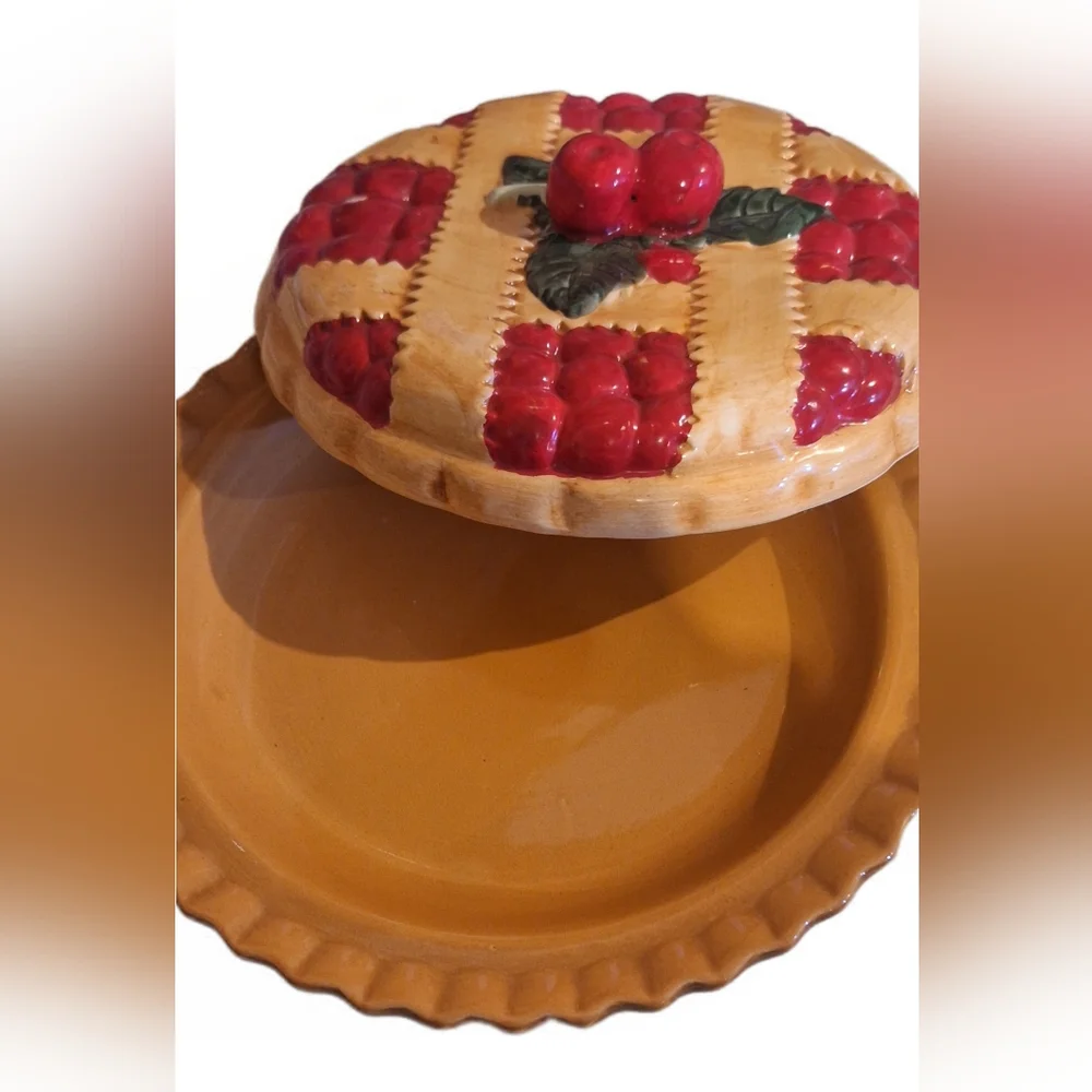 Cherry Pie Ceramic Decorative Plate - Picture 2 of 3